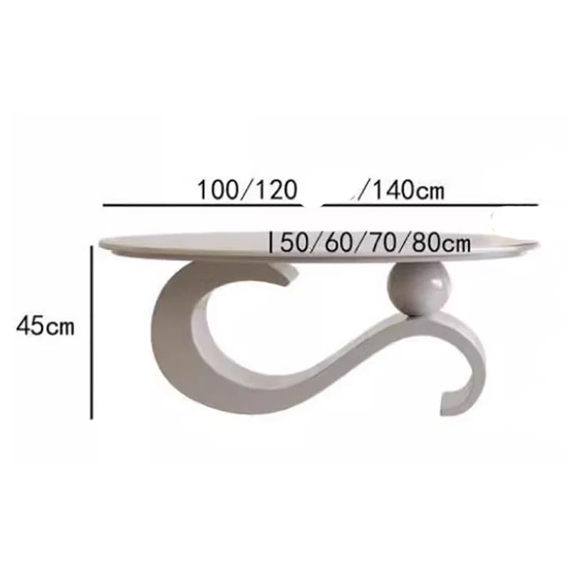 Mid-Century Retro Oval Coffee Table – Luxury Nordic Design for Stylish Living Rooms - Image 5