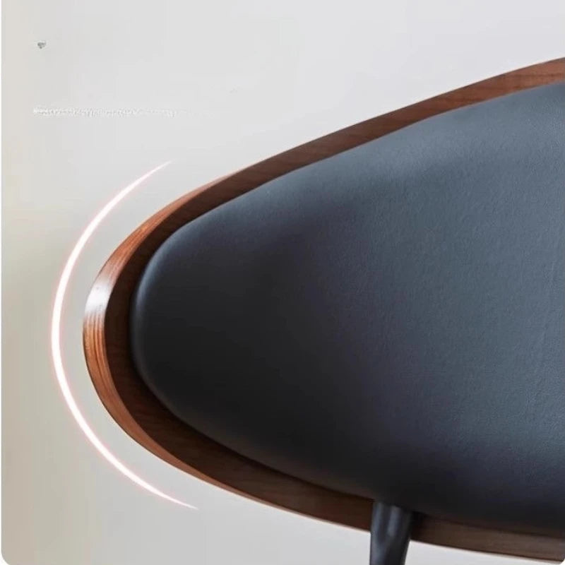 Mid-Century Wooden Dining Chair – Soft & Ergonomic Design - Image 5