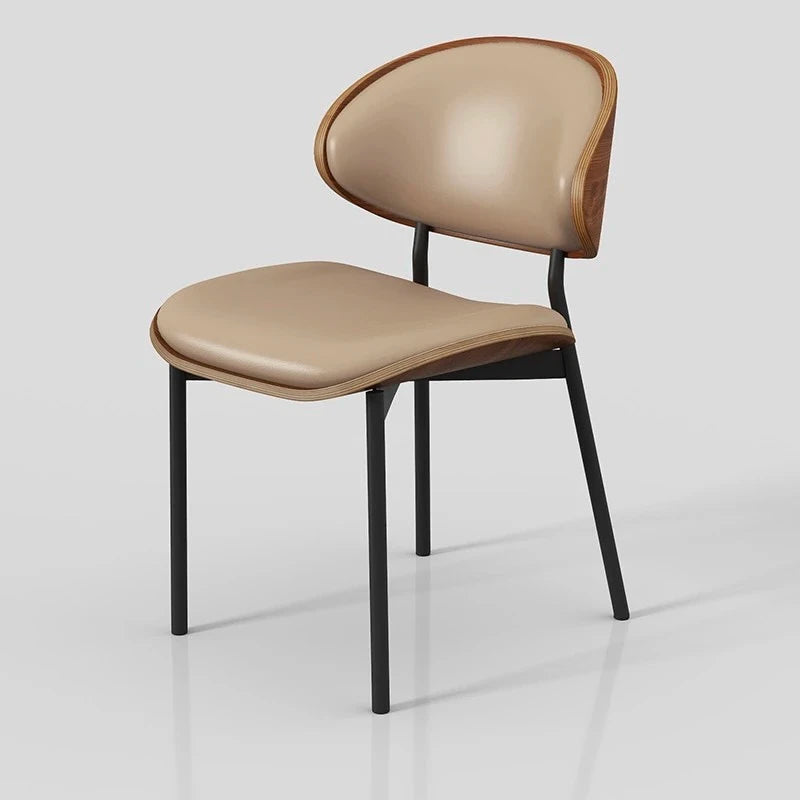 Mid-Century Wooden Dining Chair – Soft & Ergonomic Design - Image 10