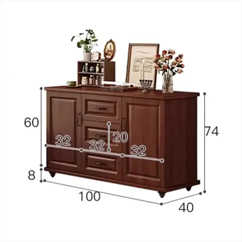 Vintage Nordic Drawer Cabinet – Classic Living Room Storage & Display Furniture - Image 5