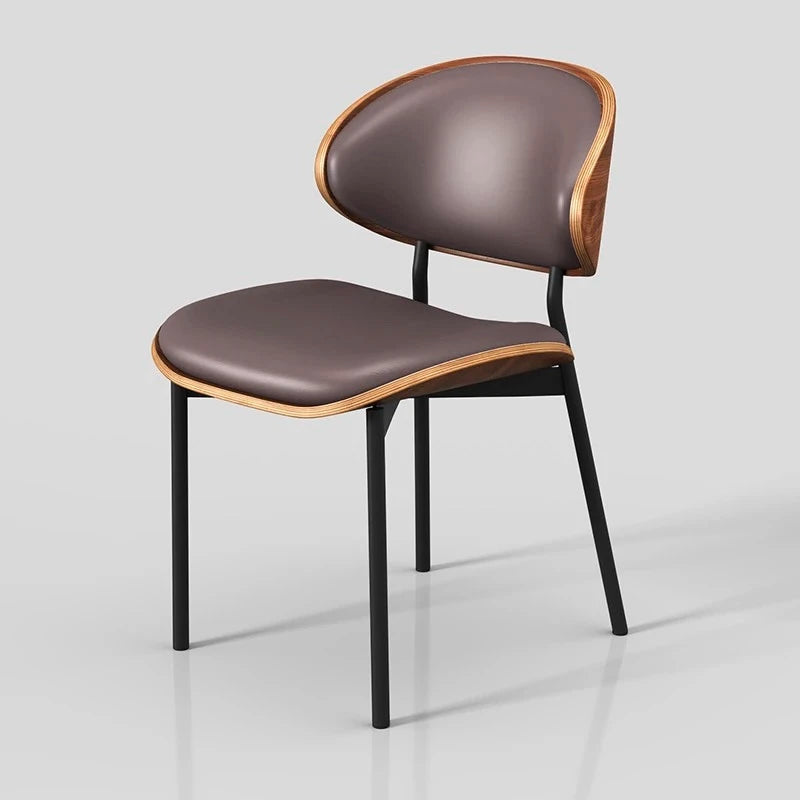 Mid-Century Wooden Dining Chair – Soft & Ergonomic Design - Image 11