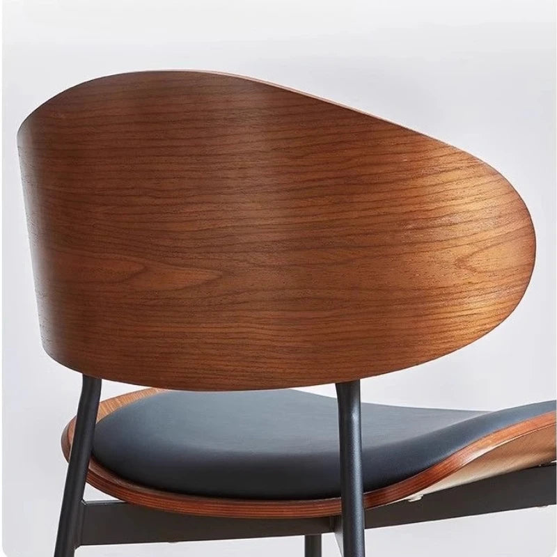 Mid-Century Wooden Dining Chair – Soft & Ergonomic Design - Image 3